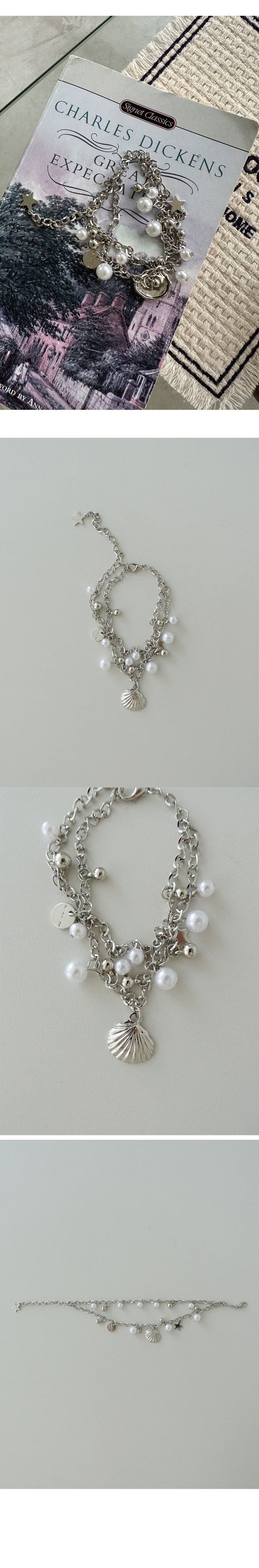 SHELLFISH PEARL CHAIN BRACELET