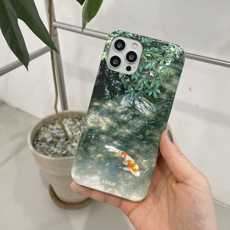 [green breeze koi goldfish hard case]