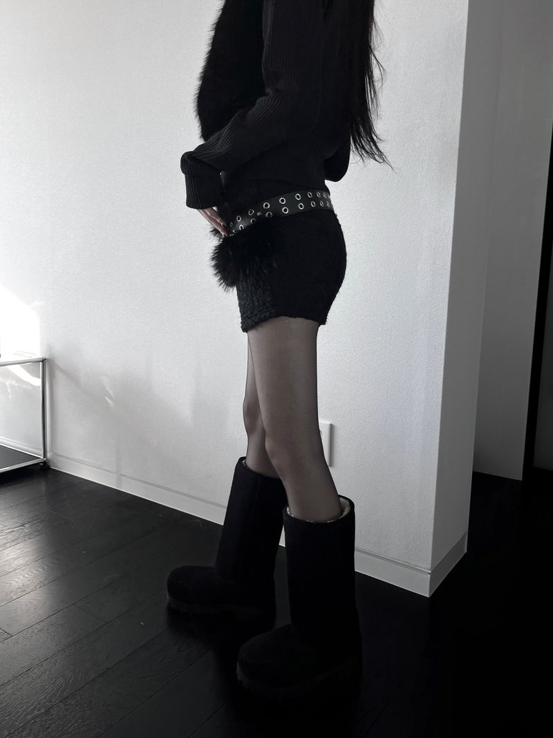 mohair micro short pants (2color)