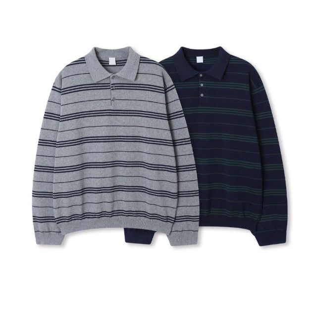 Beres Stripe Collar Knit