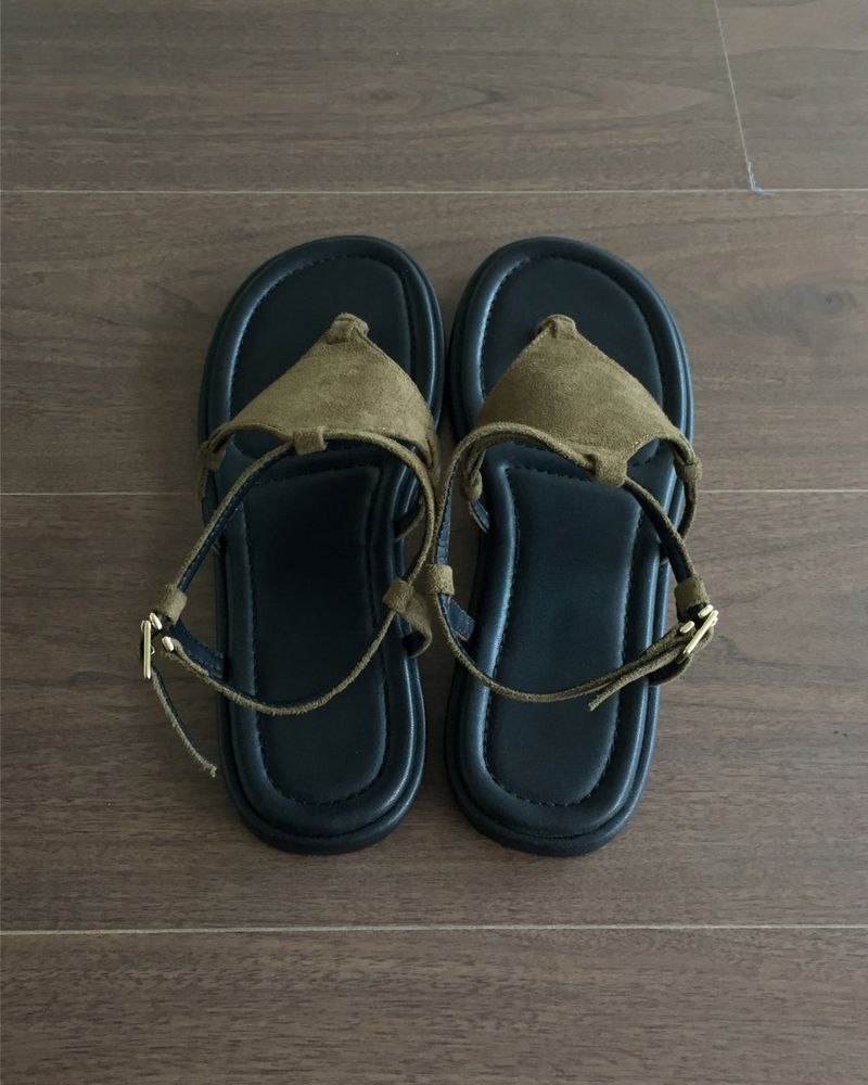 suede strap sandals (2color)