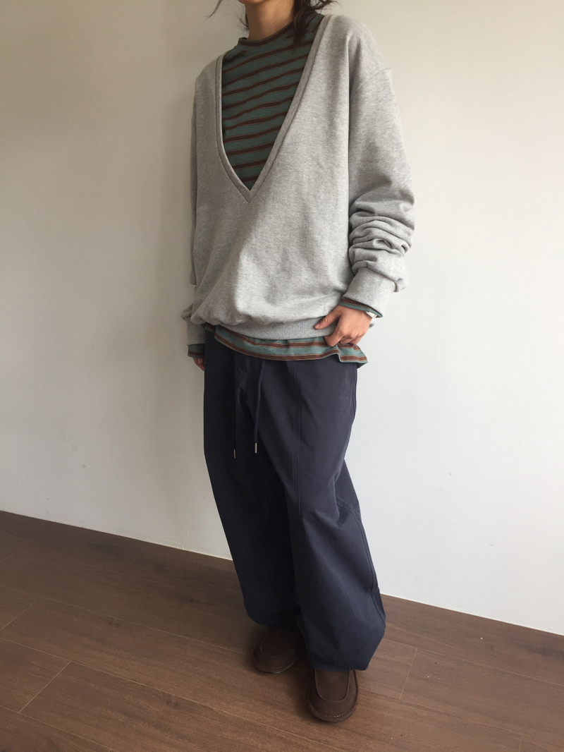 Lancol Deep V-Neck Sweatshirt (3color)