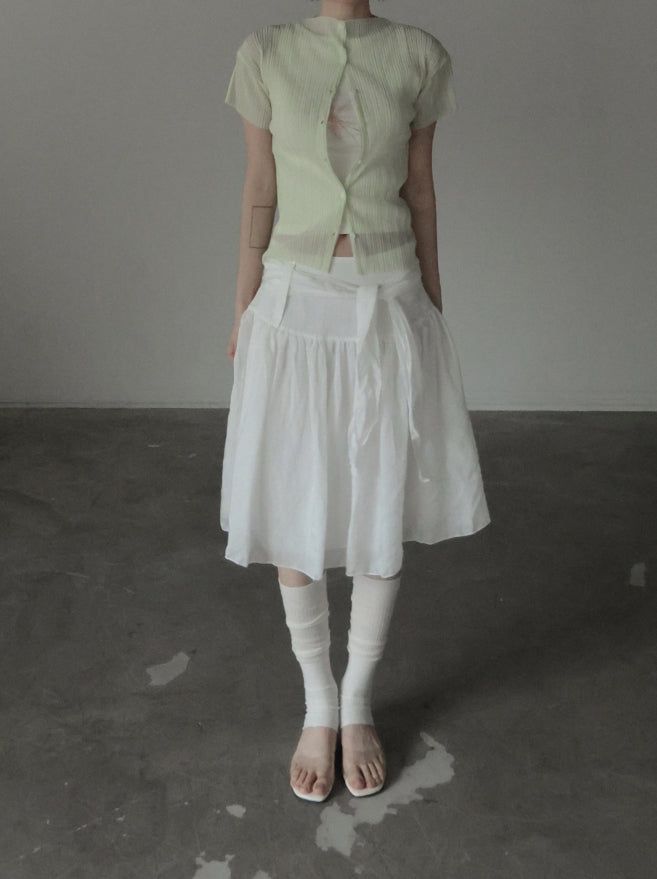 Ellen Sheer Pleated Cardigan