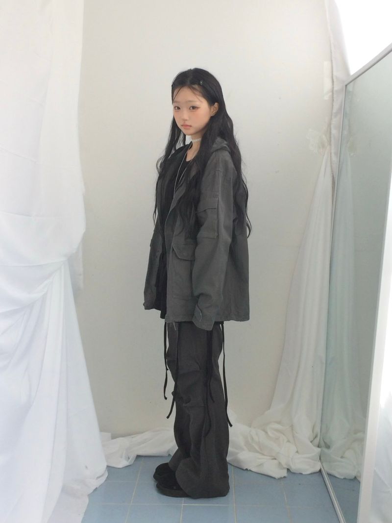 side strap frill dress