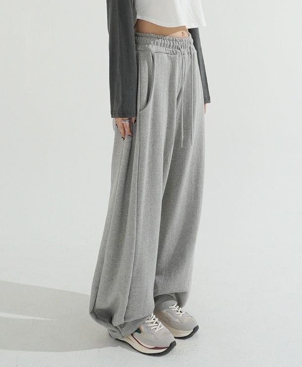 Snap Wide Sweat Pants