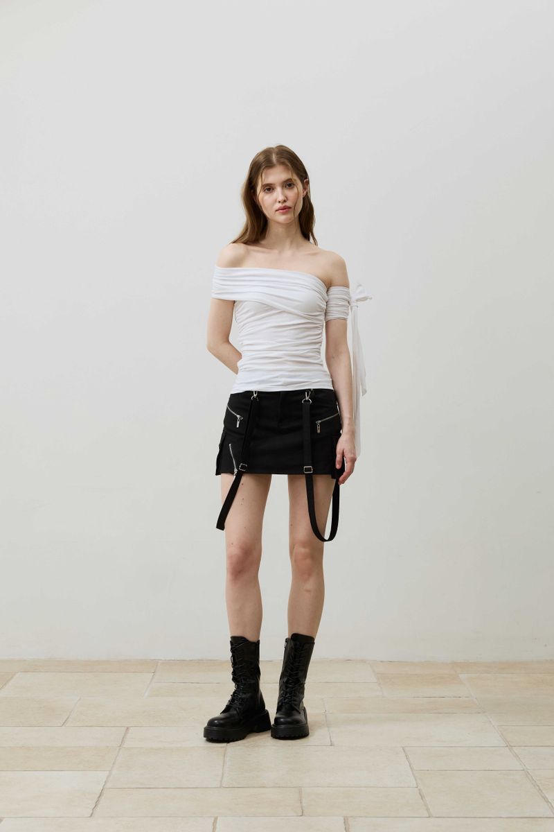 BELLA MINI SKIRT PANTS / BLACK
