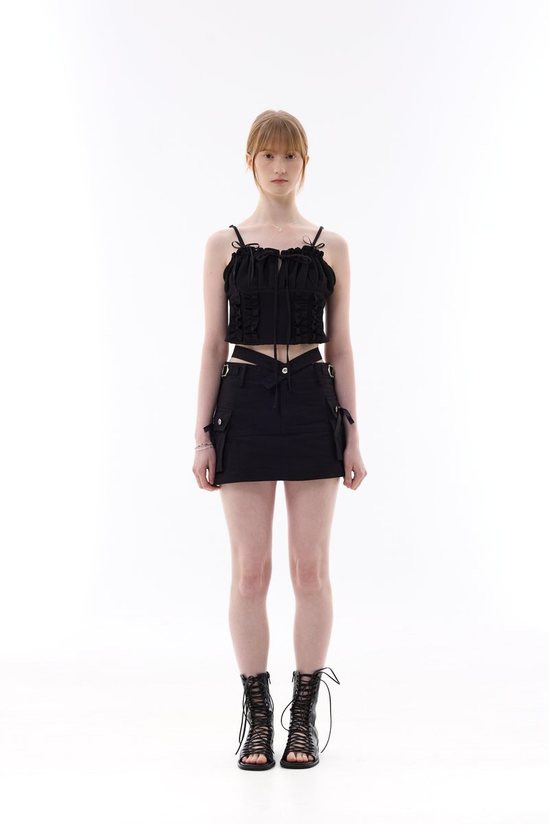 GAGA RIBBON BUSTIER / BLACK
