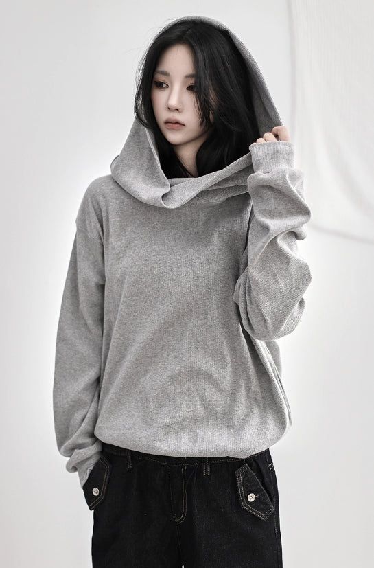 EEUN(イウン)の「Off wide ribbed hoodie(Tops)」