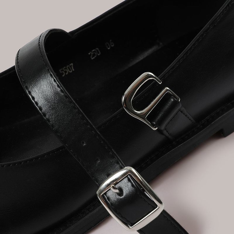 Maryjane Flat Shoes - Black