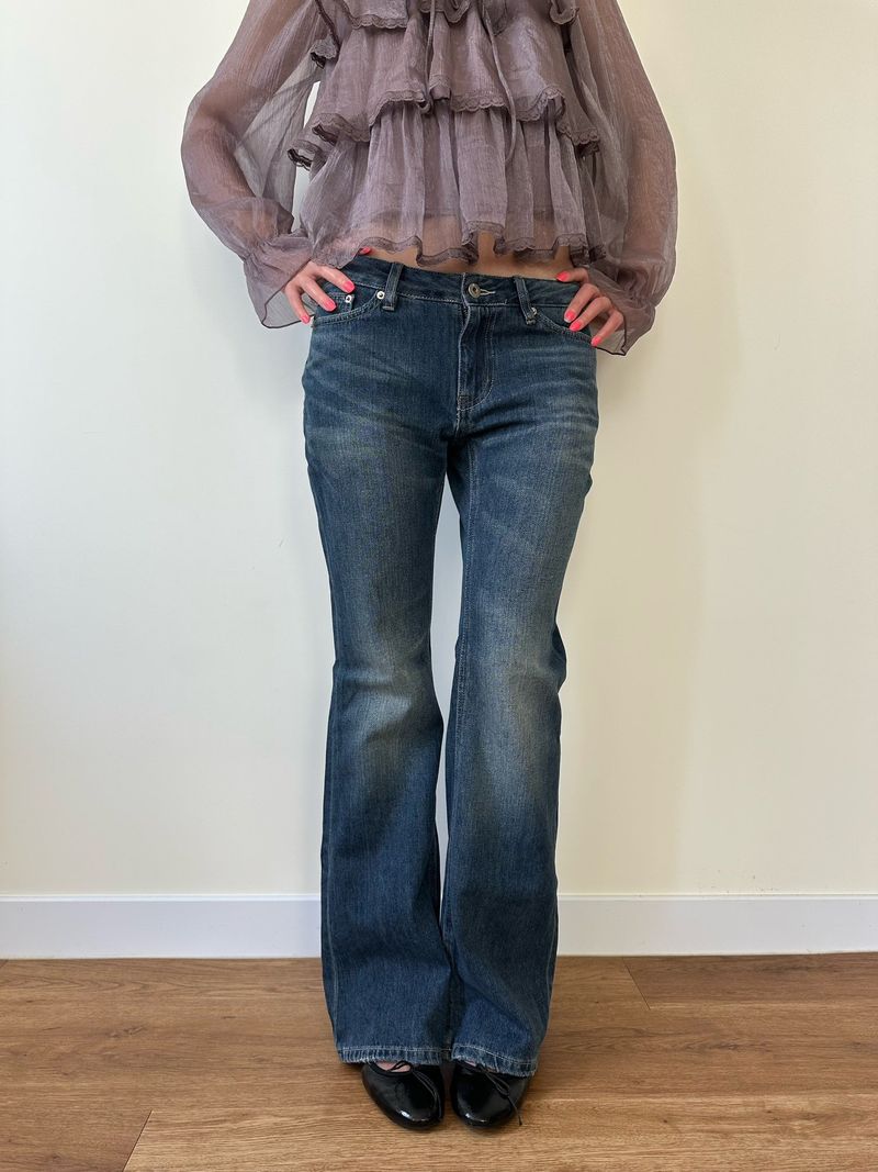 soft bootcut denim pants