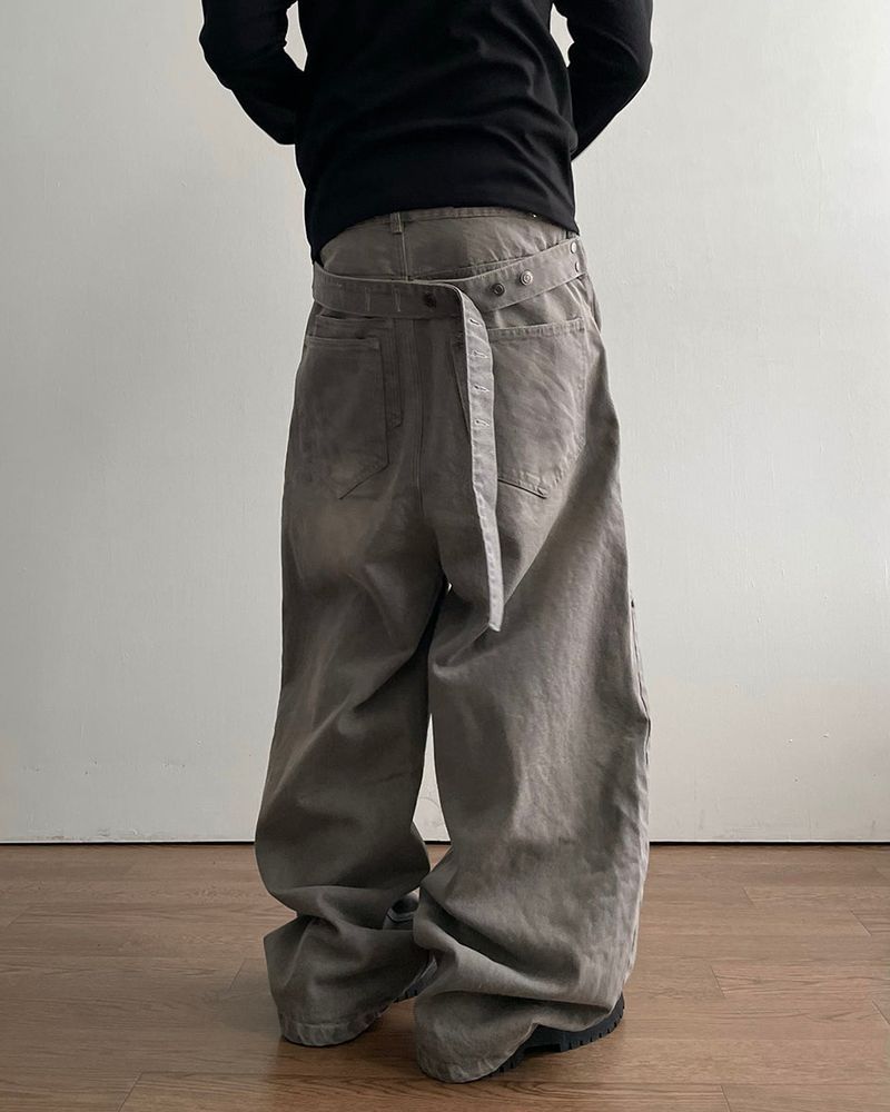 Step Belt Denim Pants