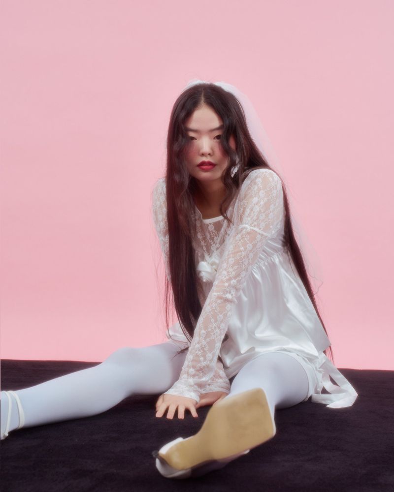 CORSAGE PUFF BLOUSE [IVORY]
