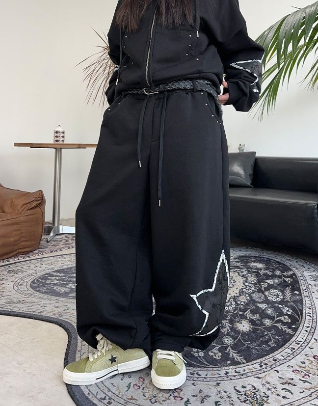 SATIIIZ（サティーズ）の「Rubid Crack Star Training Pants（Pants）」