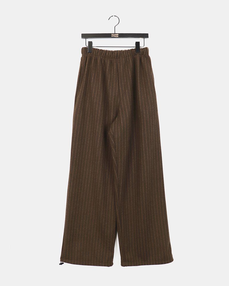 Mocken Stripe Wool Two-Way Wide Pants