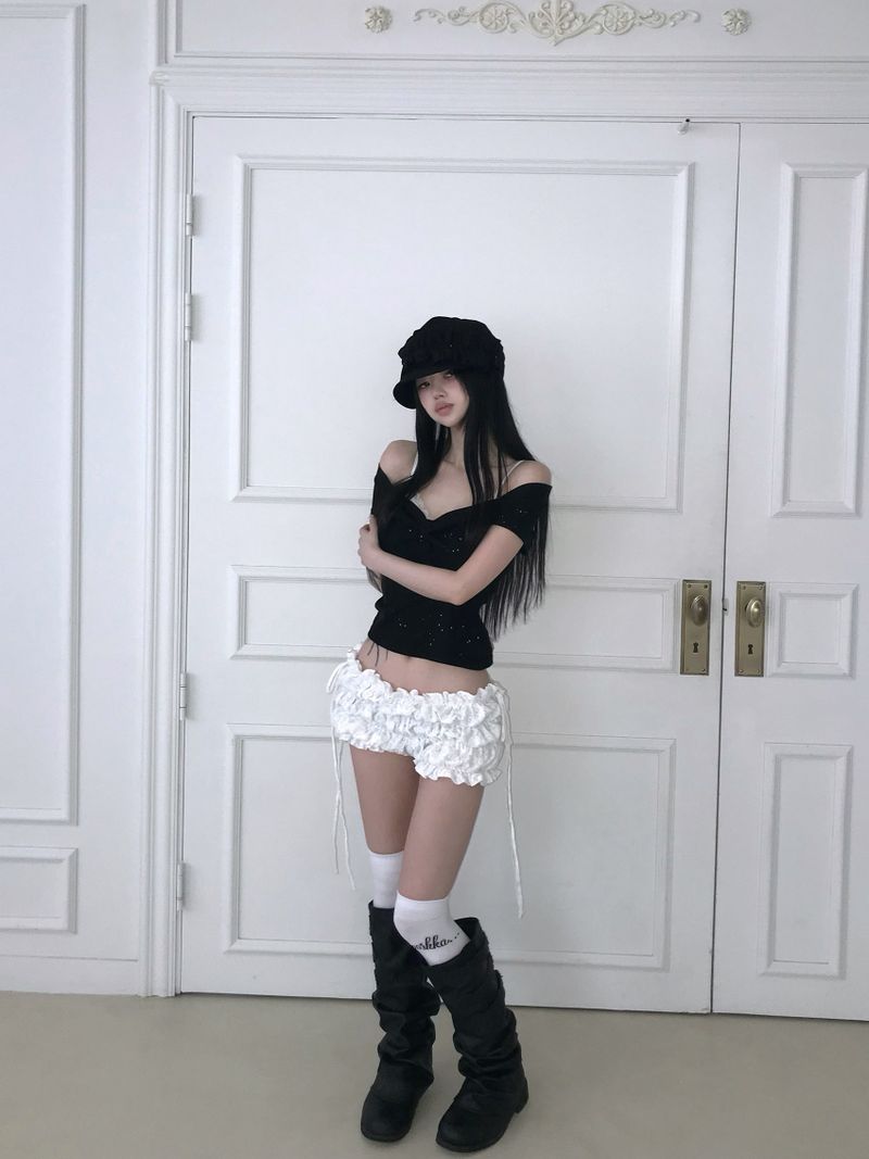 shushu shirring shorts(2 color)