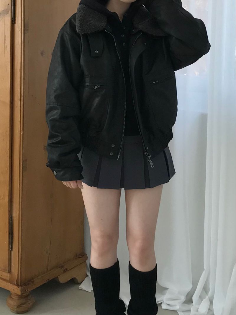 Crack Leather Mustang Jacket (2 colors)