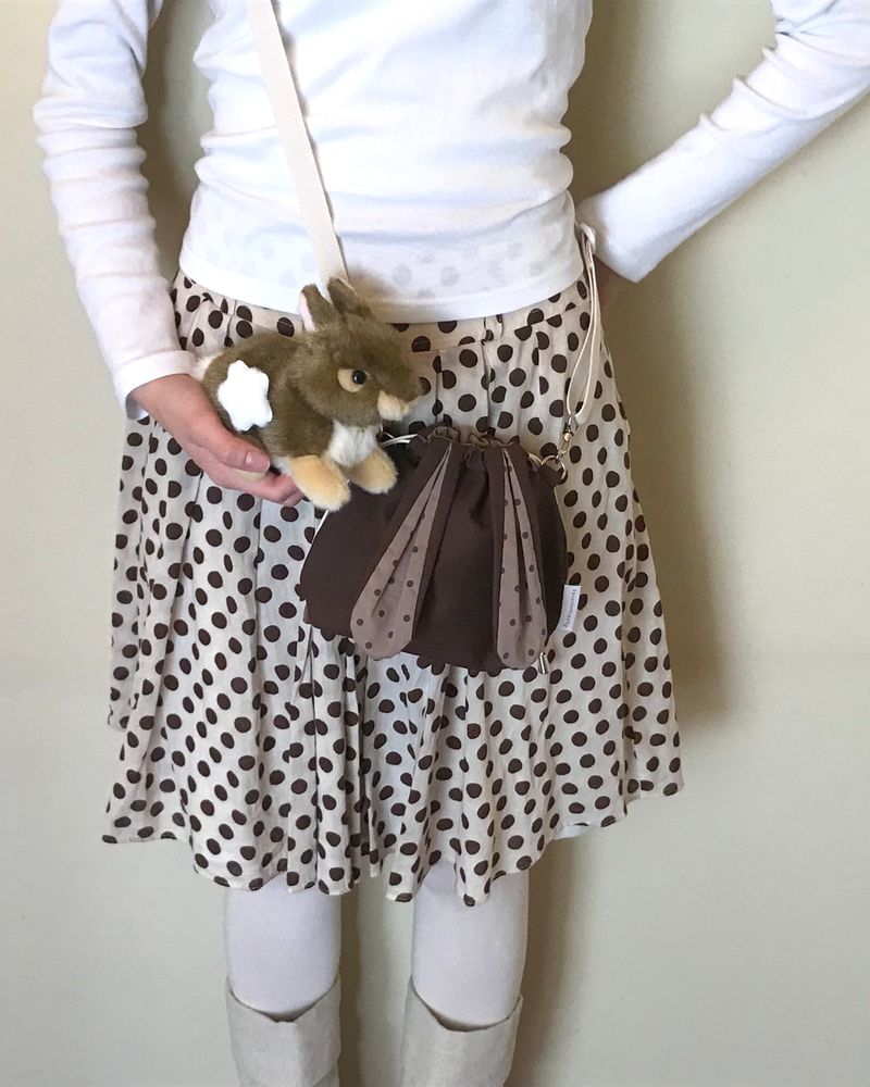 Bunny bag - Brown dot