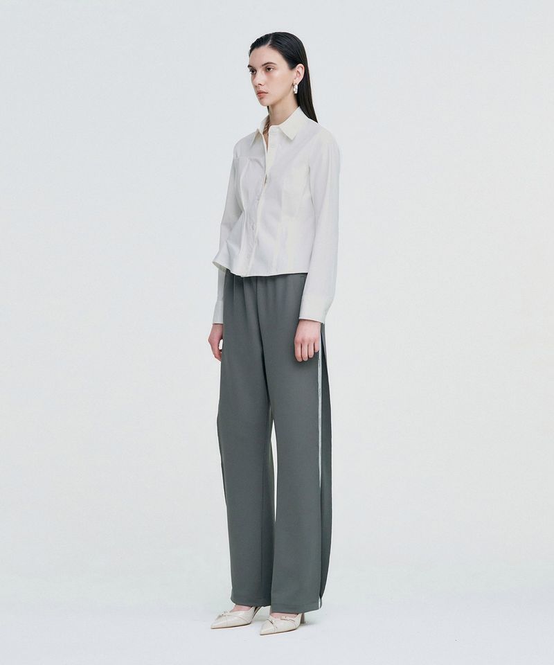 Logo Tape Track Pants _ GREY