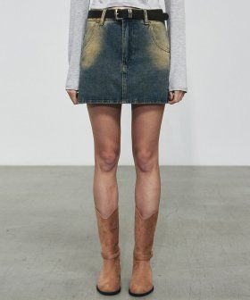 NICK&NICOLE（ニック＆ニコール）の「90S MINI DENIM SKIRT_BLUE（Skirts）」