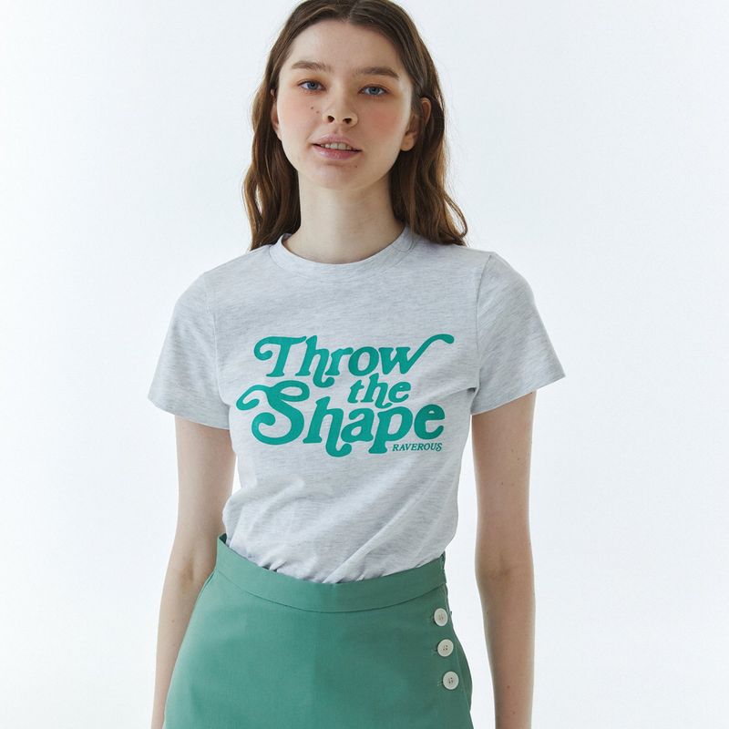 Shape Logo Slim Span T-Shirt Melange Gray