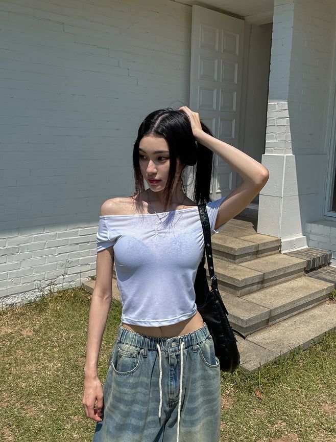 Fit String Banded Balloon Denim Pants