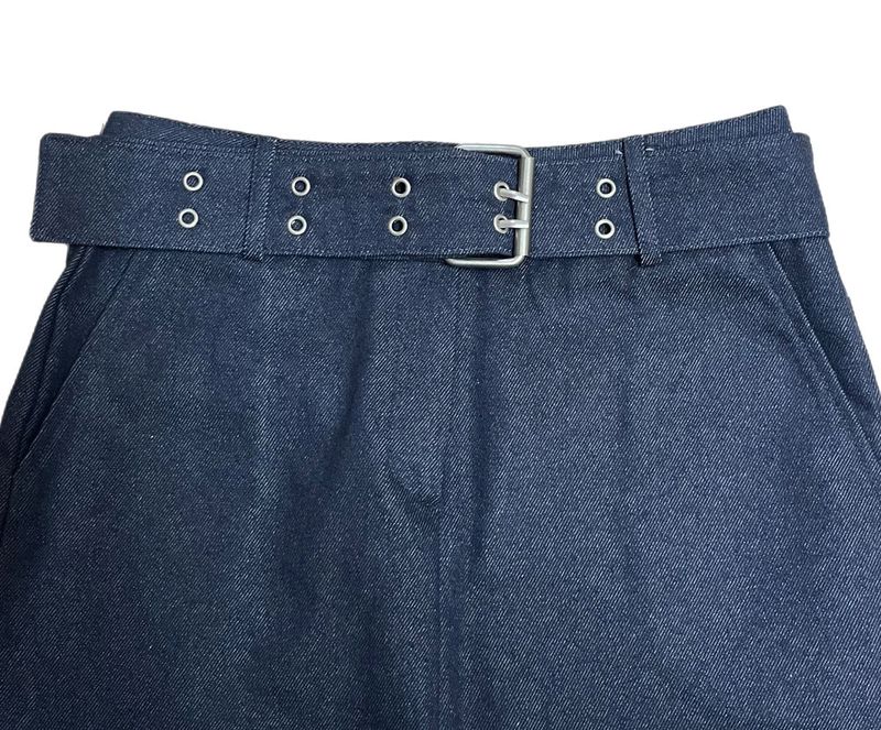 Claude Belt Denim Mini  Skirt
