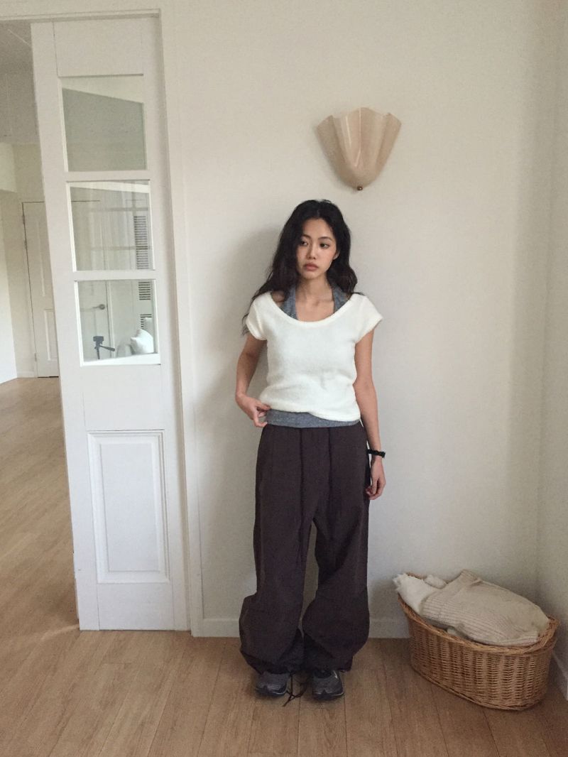 Peach Back Pocket String Pants (3 Colors)