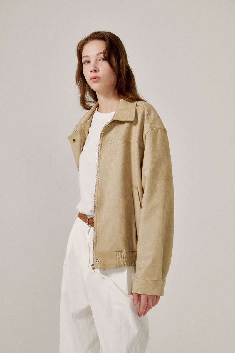 PLAT DU JOUR(プラドゥジュール)の「Suede jumper (Beige)(Jackets/Outerwear)」