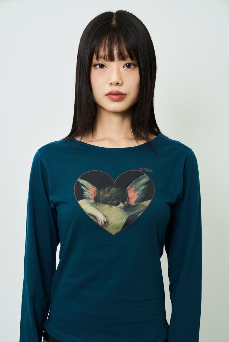 BABY ANGEL PRINTED WOMAN LONGSLEEVE T-SHIRT