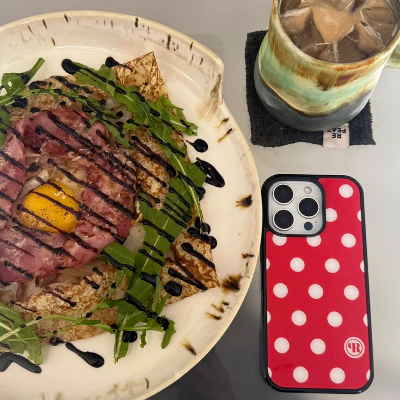 [MADE] m dot. (red) glass bumper iPhone case