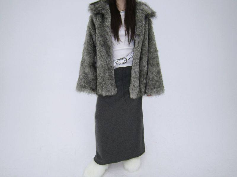 High neck fur-JK