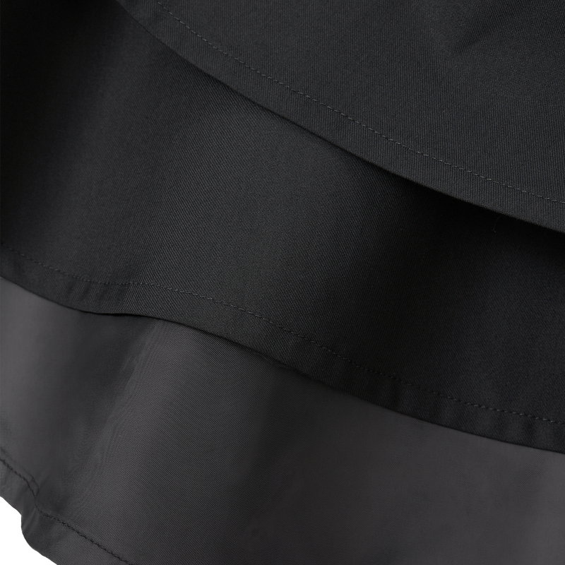 Asymmetric Unbalanced Layered Skirt - BLACK