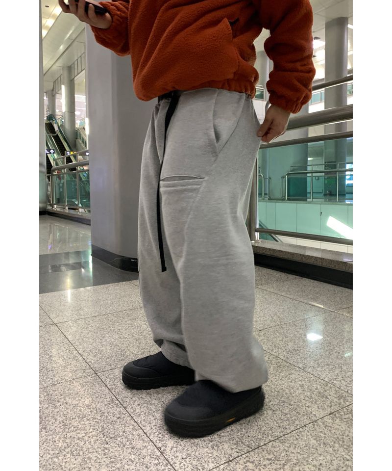 [Sweat ver.] Belt curve pants