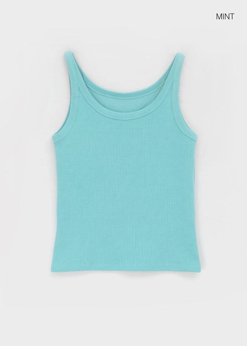 [MADE] Plio U-Neck Ribbed Sleeveless Top