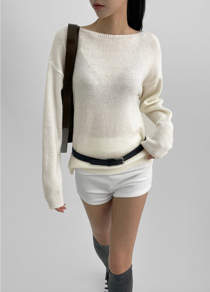 [MADE] Yardry Loose Fit Boat Neck Knit