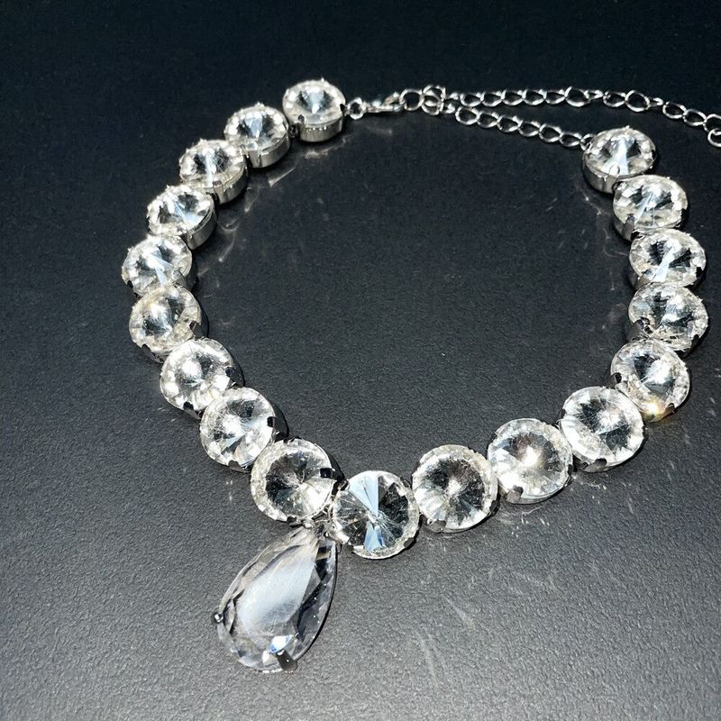0008 [GIDLE, REDVELVET, KWONEUNBI PICK] Water drop rhinestone choker