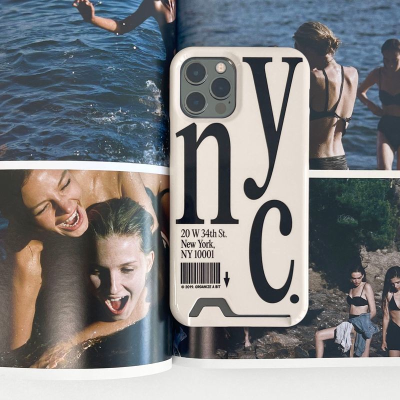 NYC phone case beige (card)