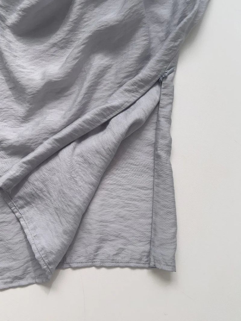 [Short Sleeve Version] Meringue Drape Tie Blouse