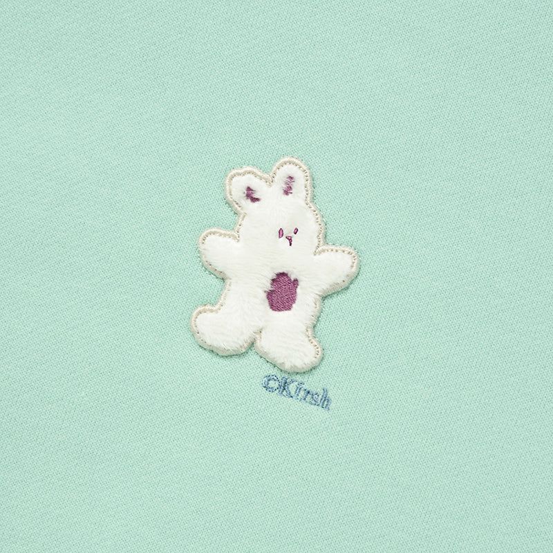 WITTY BUNNY WAPPEN CROP SWEATSHIRT [MINT]