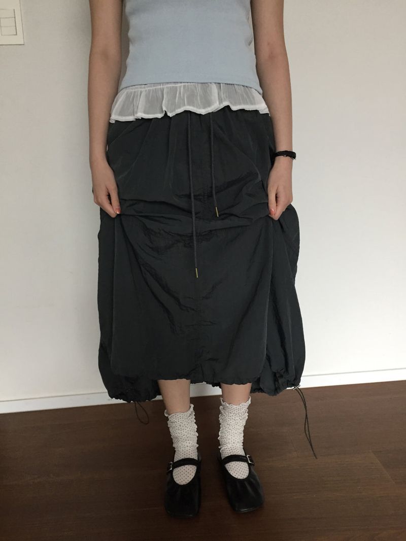 Vivi Balloon Long Skirt (3color)