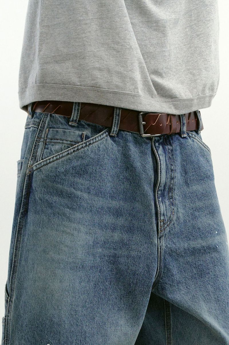 Cut-Off Full Grain Leather Belt (Brown)