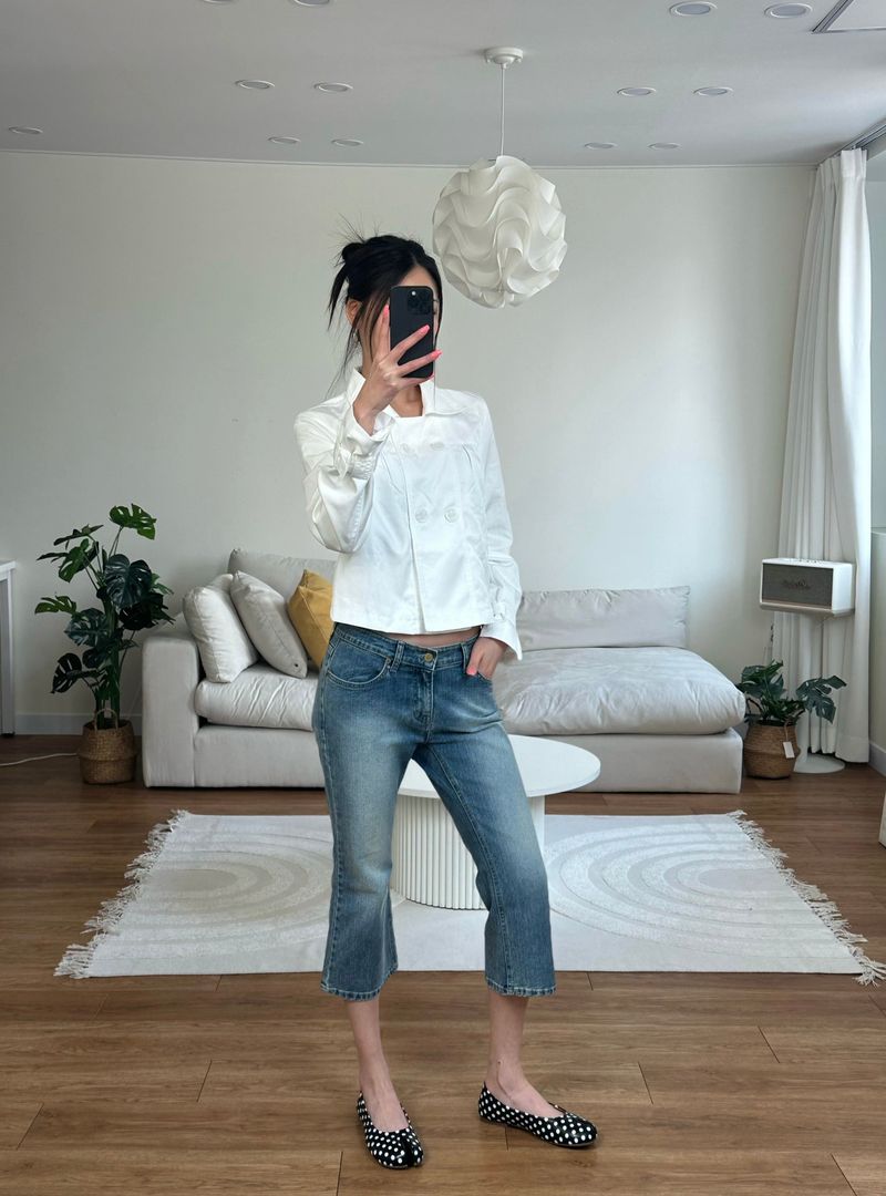 capri denim pants