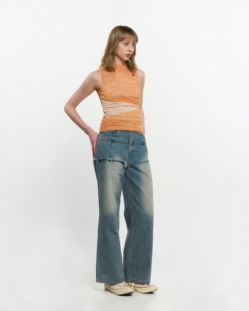 Layered Sleeveless _ ORANGE