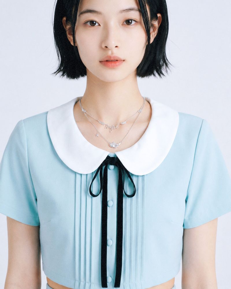 ANGEL LETTERING LAYERED NECKLACE