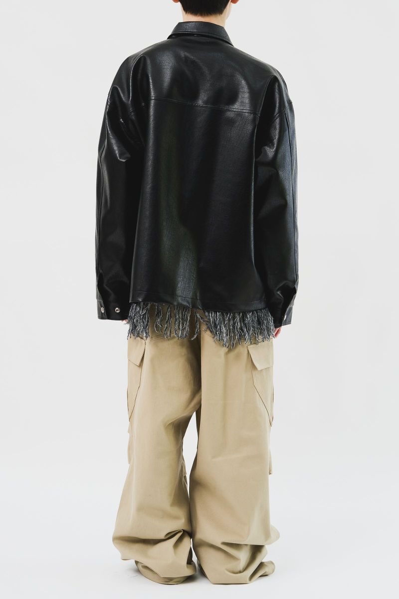 Sarto Oversized Leather Jacket