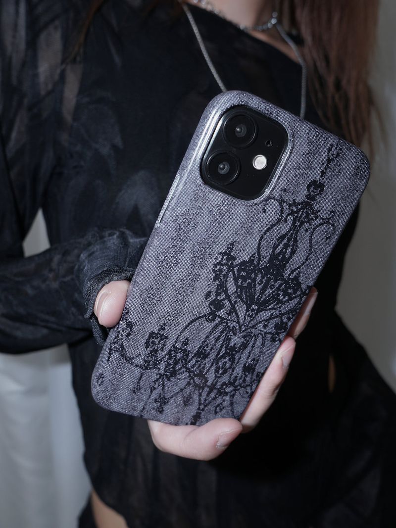 [MADE] lace black hard phone case (matt)