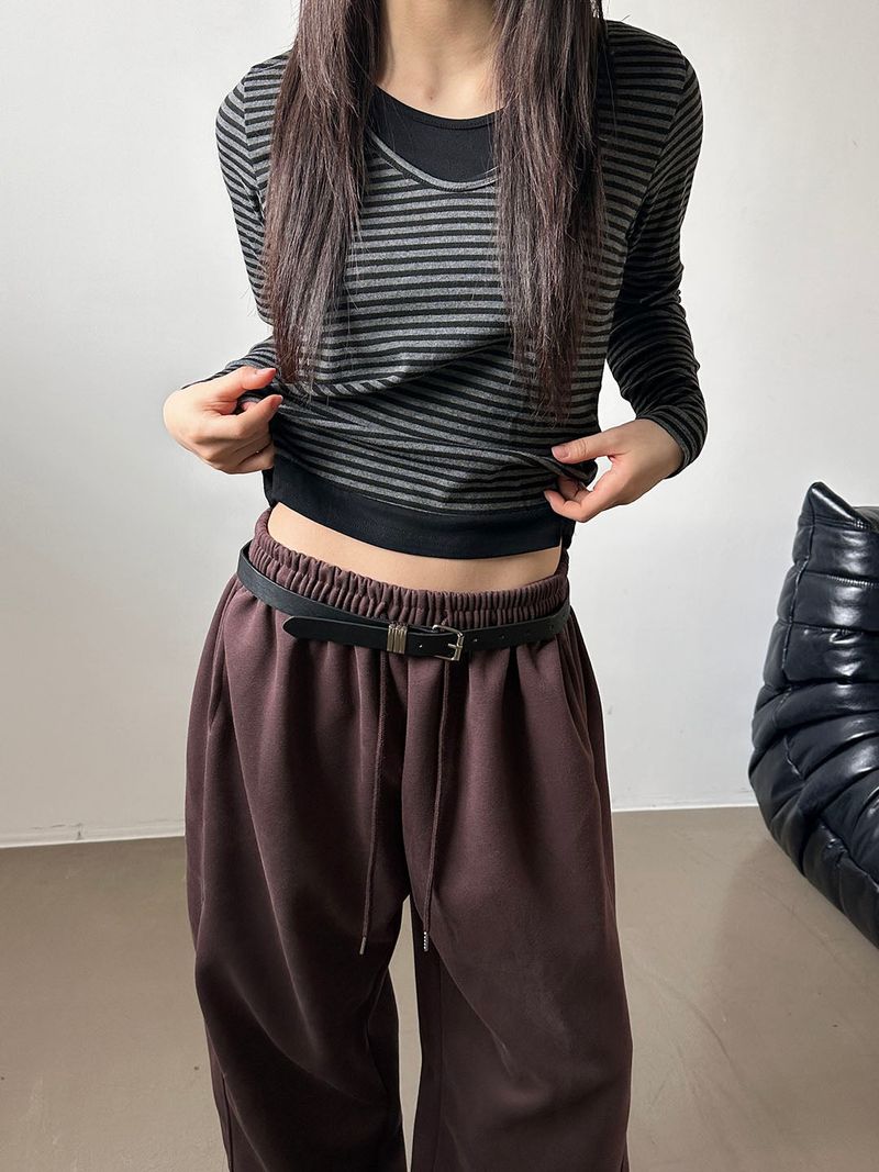MUZESEOUL（ミューズソウル）の「Layered stripe slim t-shirts(3color)（Tops）」