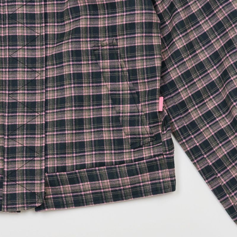 TWO WAY ZIP-UP CROP BLOUSON PINK