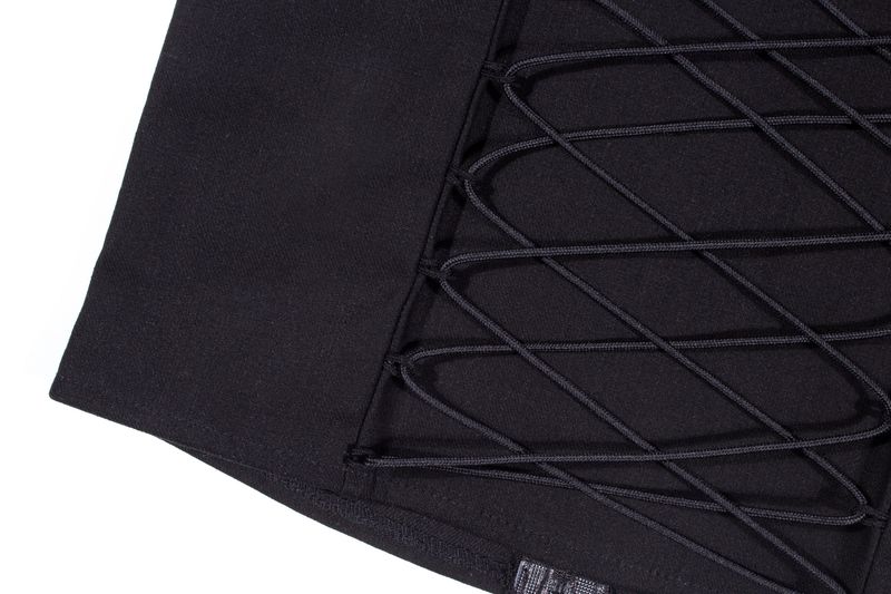LACE-UP CORSET TOP_Black