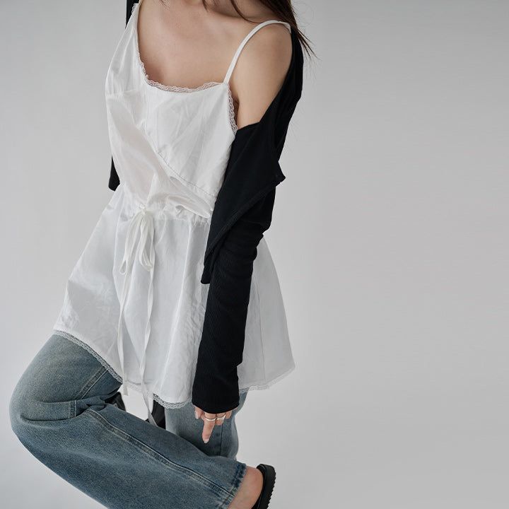 blitti（ブリッティ）の「[Arenty] Lace String Bustier Mini Dress - 2 colors（Dresses）」